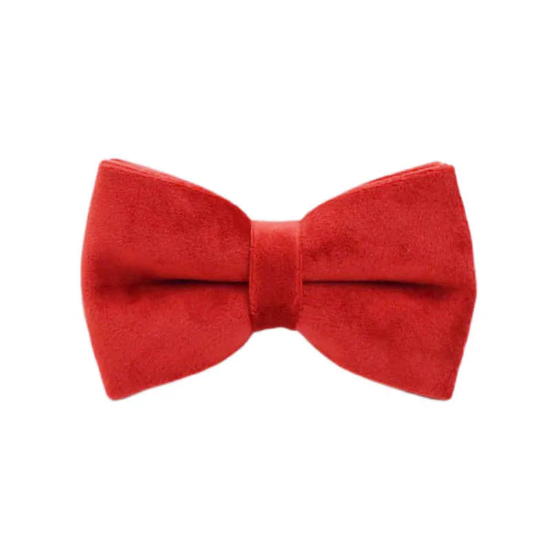 Cherry Red Velvet Bow Tie